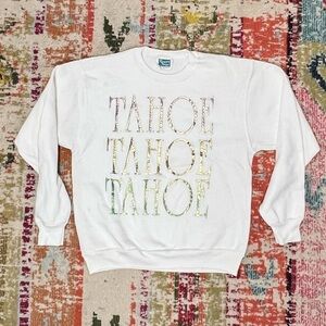 Vintage Lake Tahoe California 1980s Travel Destination Tourism Sweatshirt